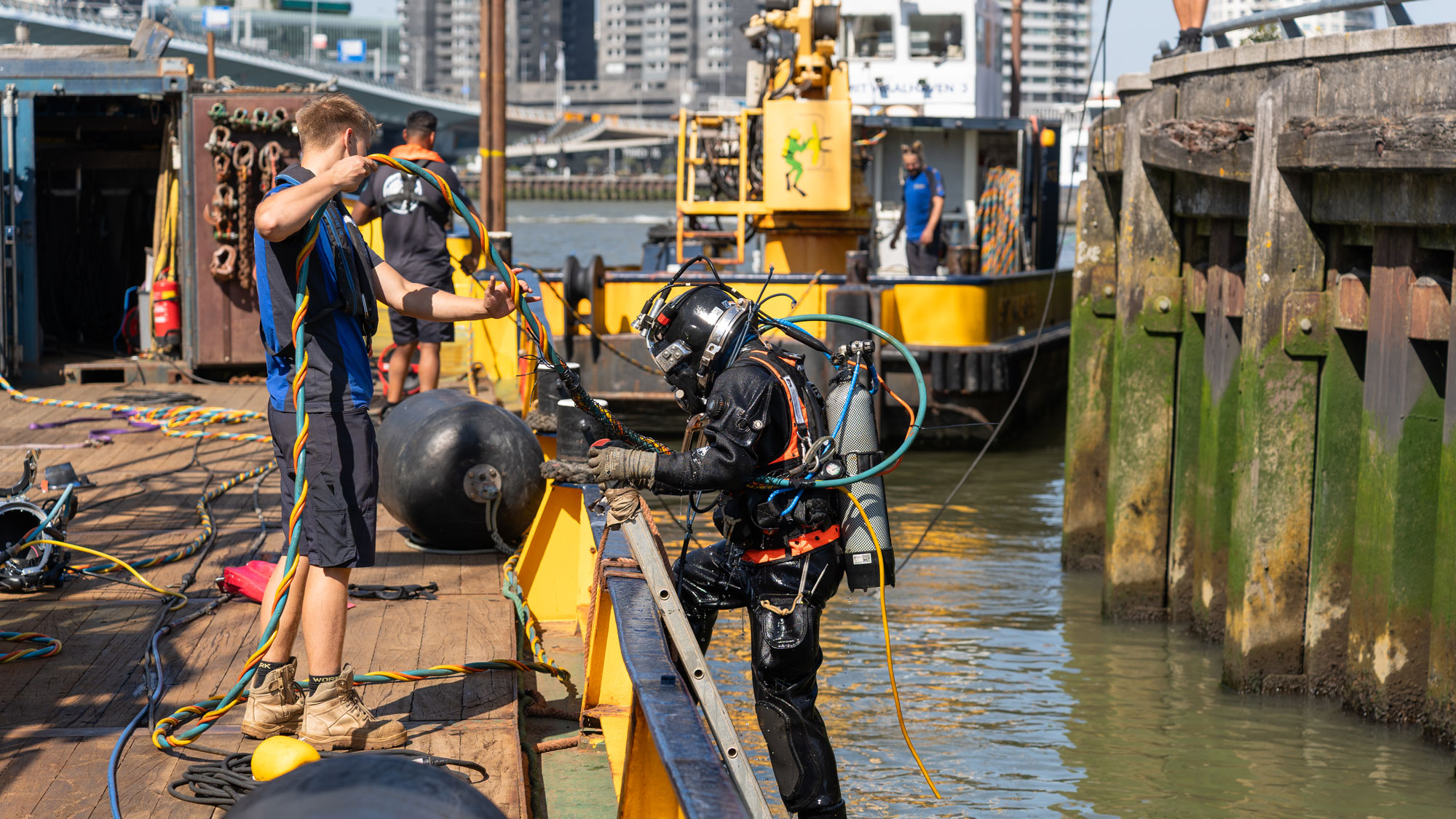 w smit, duikers,haven,rotterdam, project, damwanden
